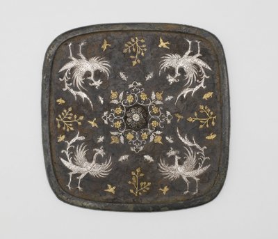 Mirror with Phoenixes, Birds, and Flowers by Unbekannt Unbekannt